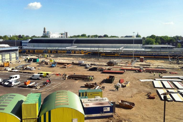 De verbouwing op station Zwolle is in volle gang Verbouwing station Zwolle